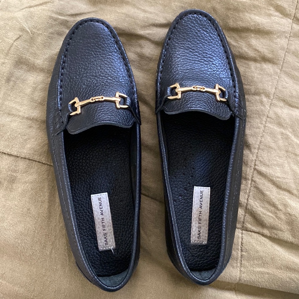 Leather Horsebit Loafers - Size 7 - Saks Fifth Avenue